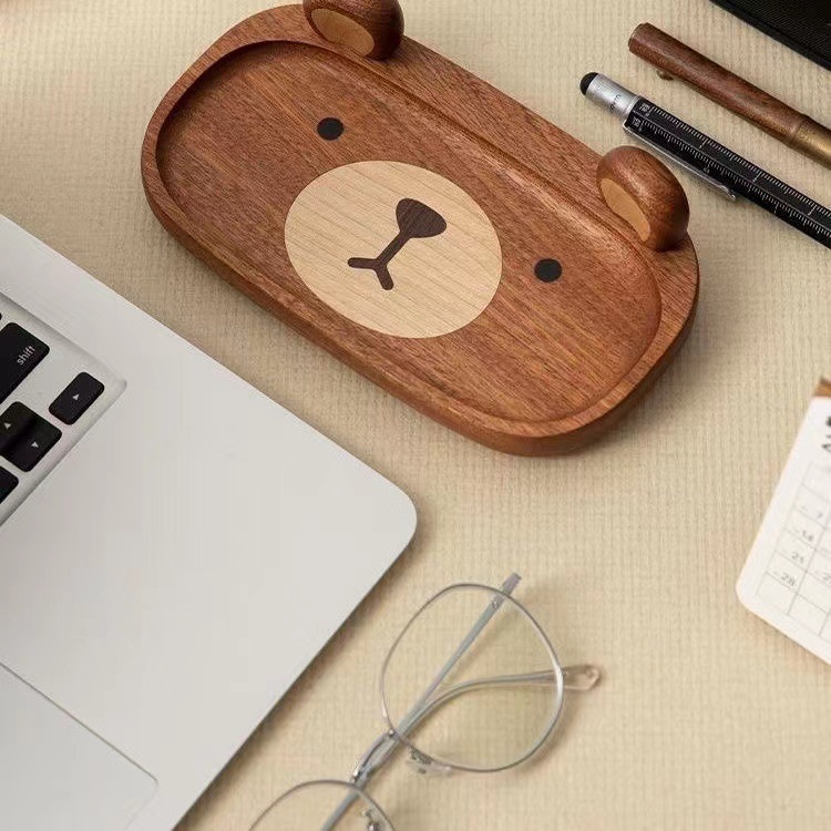 مصغرة خشب متين الدب صينية زخرف - مراجعة Home Office Gif وسعره