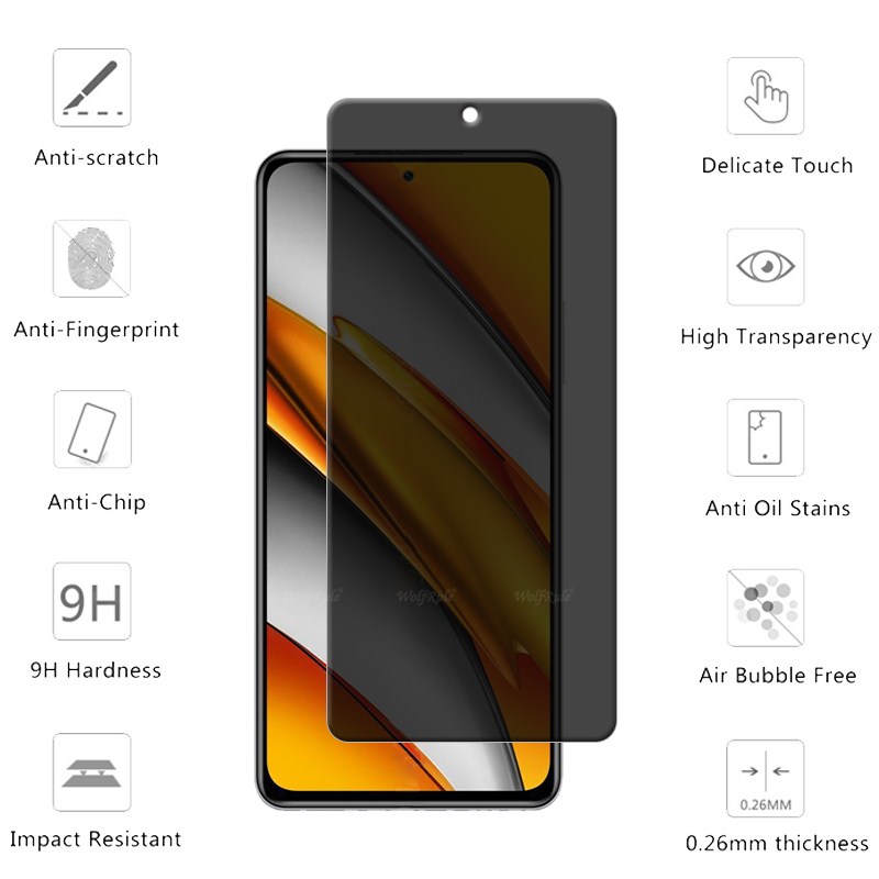 4 قطعة ل Poco F3 الزجاج Xiaomi - مراجعة Monitor Privacy Screen وسعره